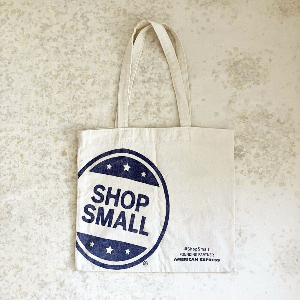 American Express Canvas Tote Bag Shop Small by Rifle Paper Co 14” X 13” - Picture 3 of 5